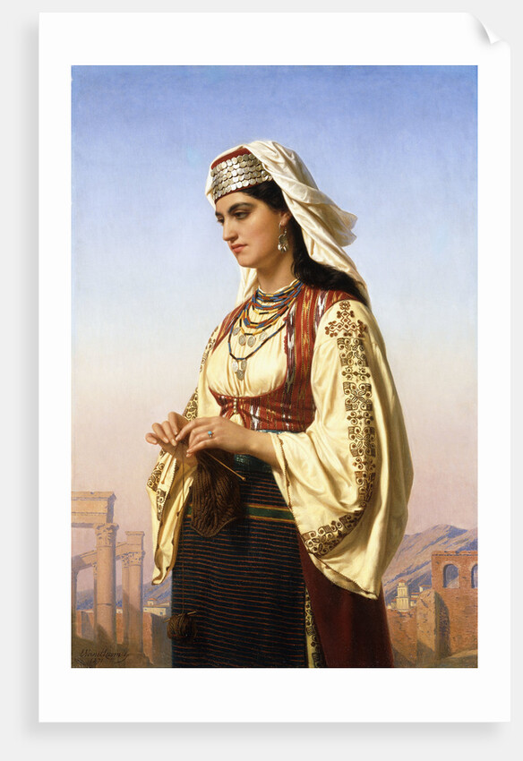 A Greek Beauty by Charles-Emile-Hippolyte Lecomte-Vernet