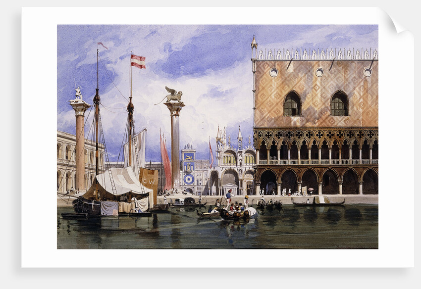 The Piazzetta di San Marco, Venice by Carl Friedrich Heinrich Werner