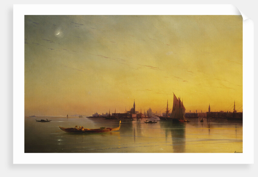 Venice from the Lagoon at Sunset by Ivan Konstantinovich Aivazovsky