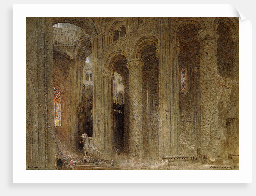 The Sermon (Durham Cathedral) by Albert Goodwin