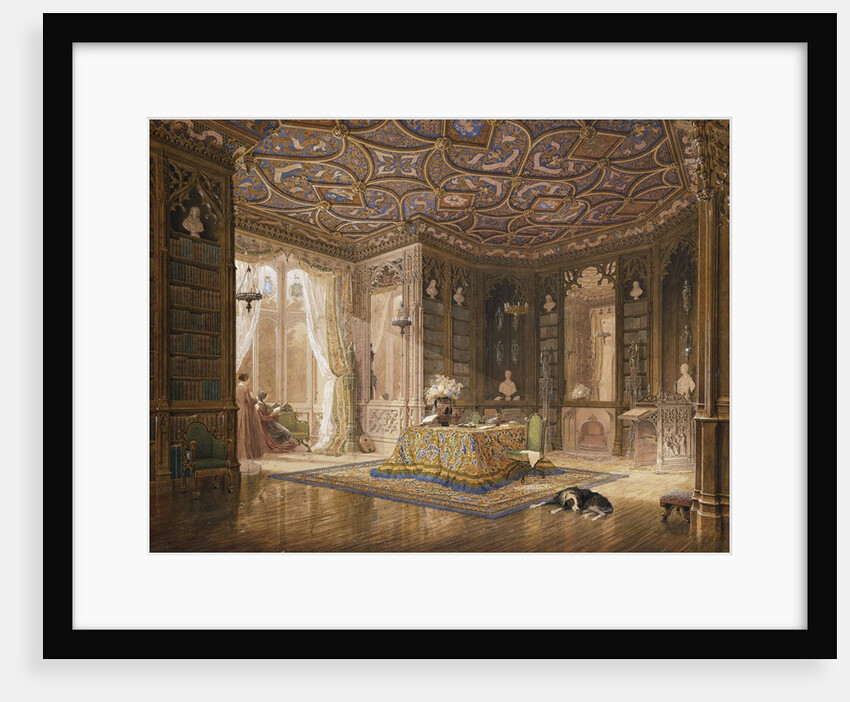 The Library of Stanmore Hall, the seat of Robert Holland, Esq by Frederick Mackenzie