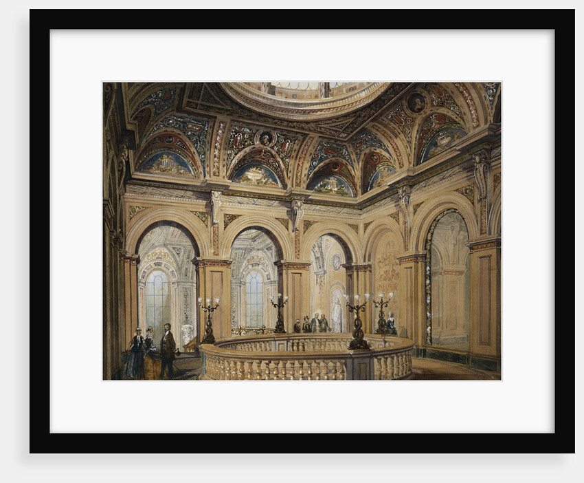 Interior Views of the Conservative Club: Entrance Hall and Grand Staircase by Anonymous