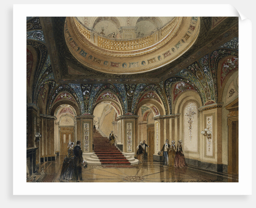 Interior Views of the Conservative Club: Entrance Hall and Grand Staircase by Anonymous