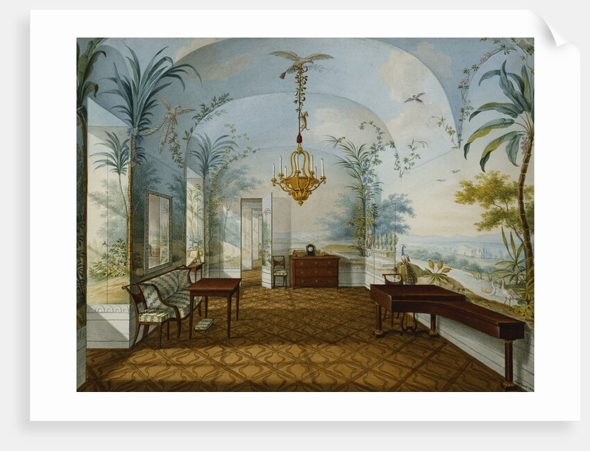 Painted Salon in the Palace of Schonbrunn by Franz Xaver Nachtmann