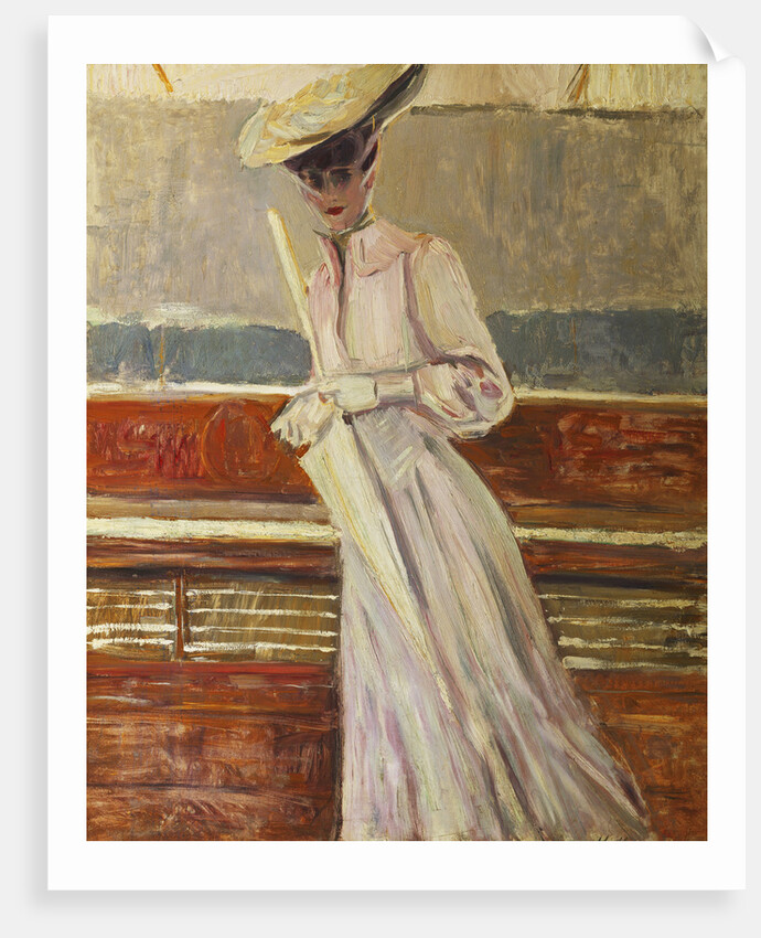 Madame Helleu on the Yacht Etoile by Paul Cesar Helleu
