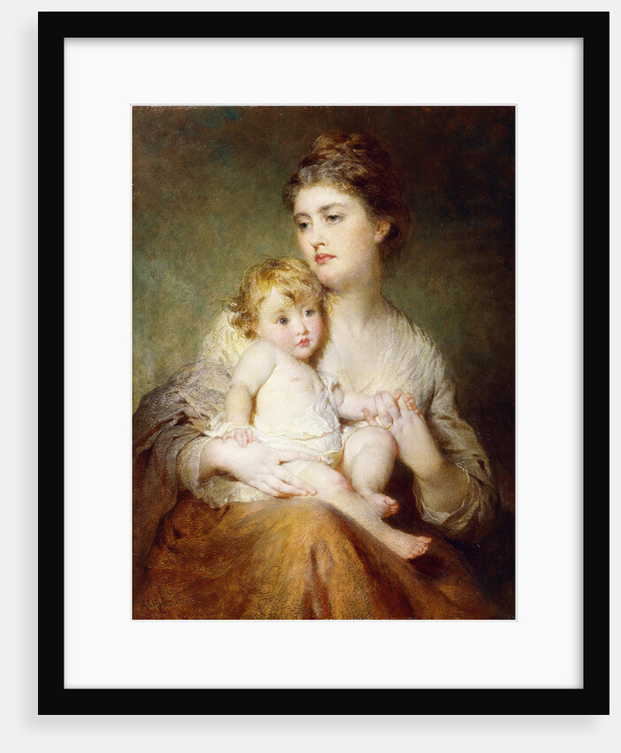 Portrait of the Duchess of St. Albans, with Her Son by George Elgar Hicks