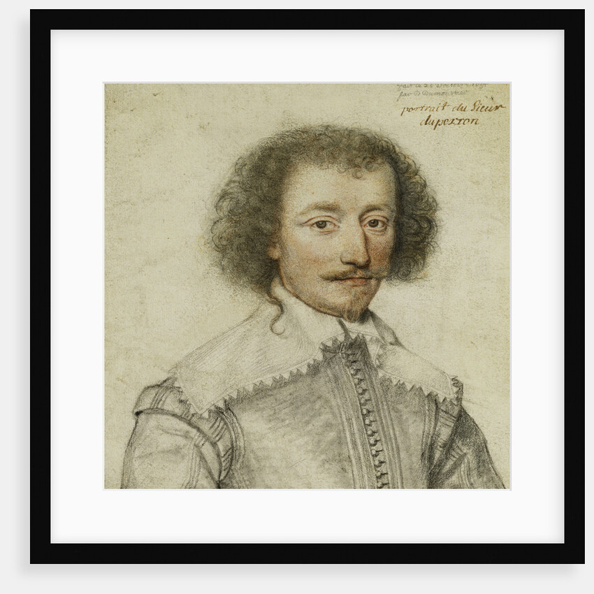 Portrait of Pierre Le Hayer Duperron, Bust-Length, Inside a Traced Border by Daniel Dumonstier