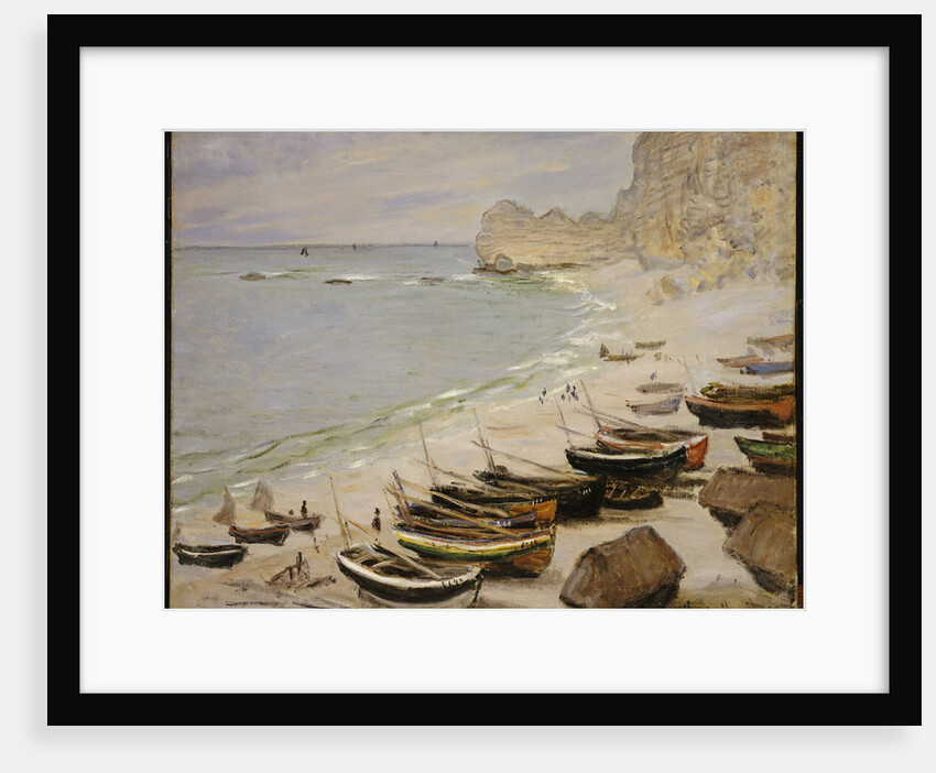 Boats on the Beach at Etretatby Claude Monet by Anonymous