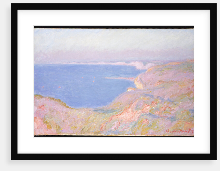 On the Cliffs Near Dieppe, Sunset by Claude Monet