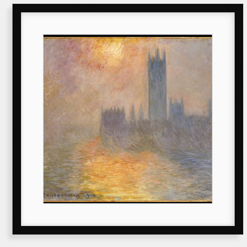 Parliament at Sunset by Claude Monet