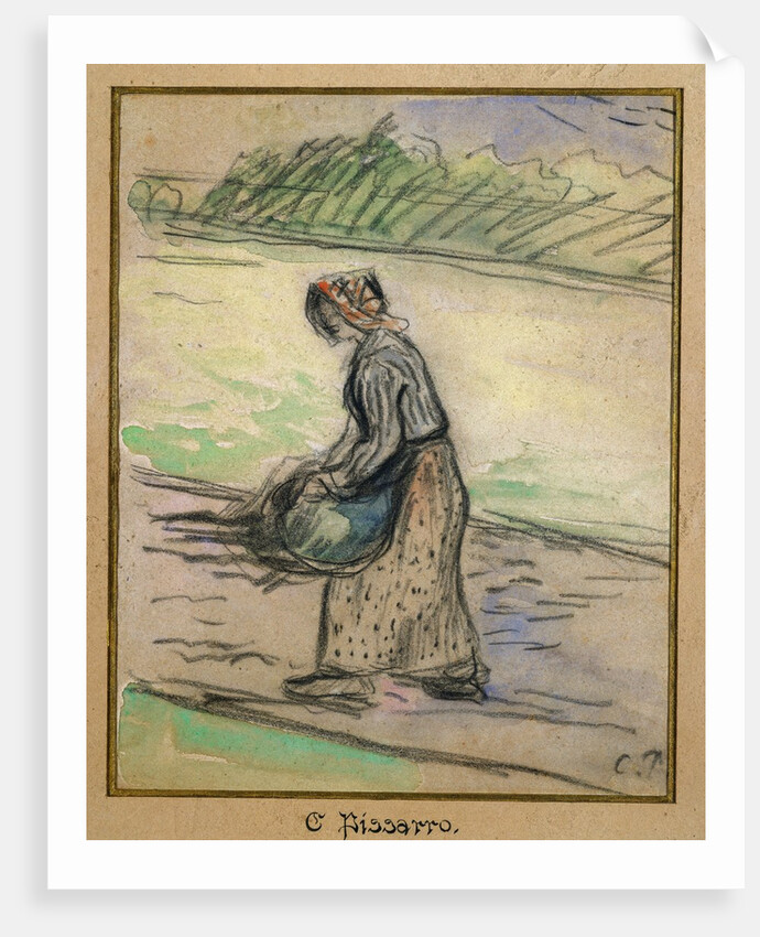 Peasant with Firewood by Camillle Pissarro