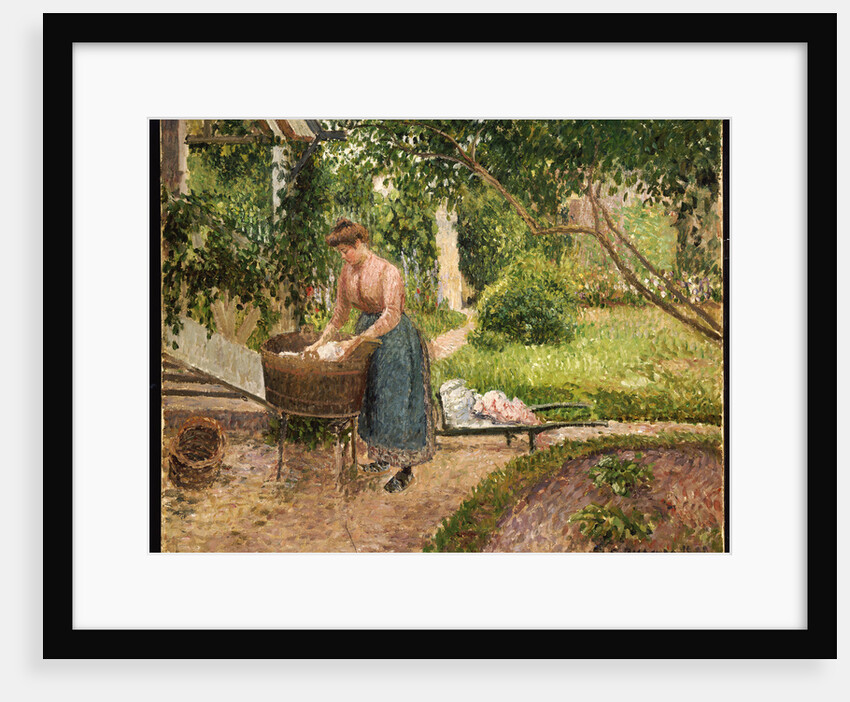 Washerwoman at Eragny by Camillle Pissarro