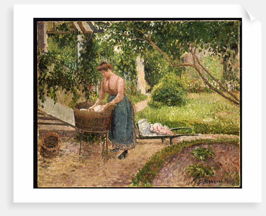 Washerwoman at Eragny by Camillle Pissarro