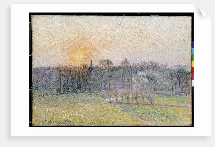 Sunset, Bazincourt by Camillle Pissarro