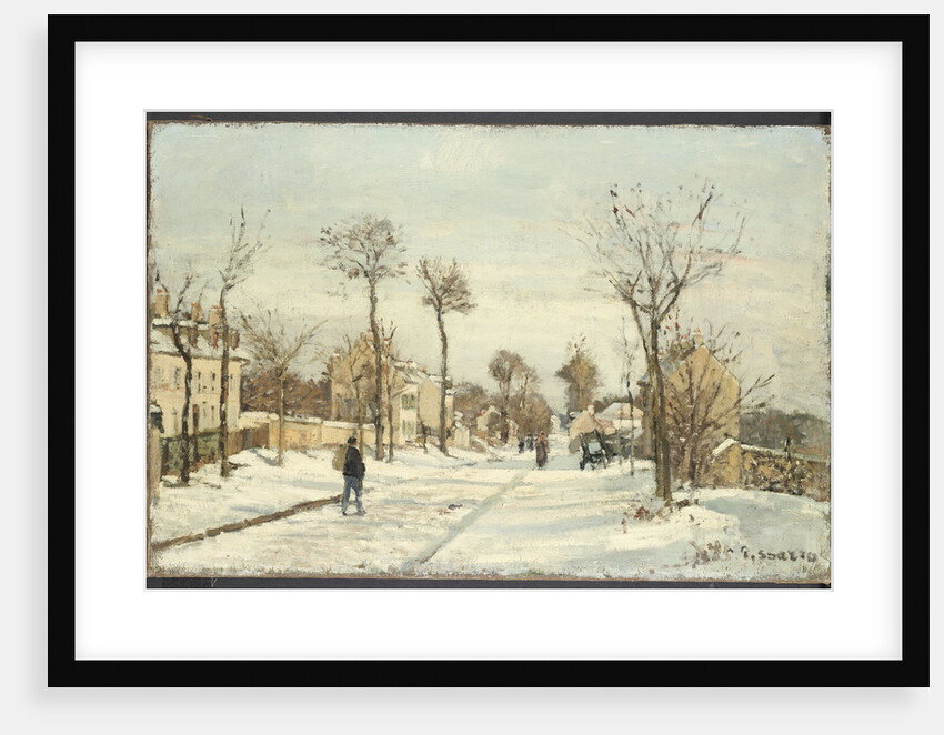 Snowy Road, Louveciennes by Camillle Pissarro
