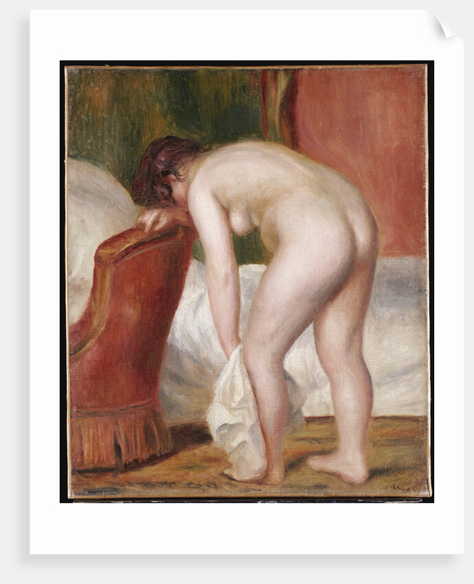 Female Nude Drying Herself by Pierre-Auguste Renoir
