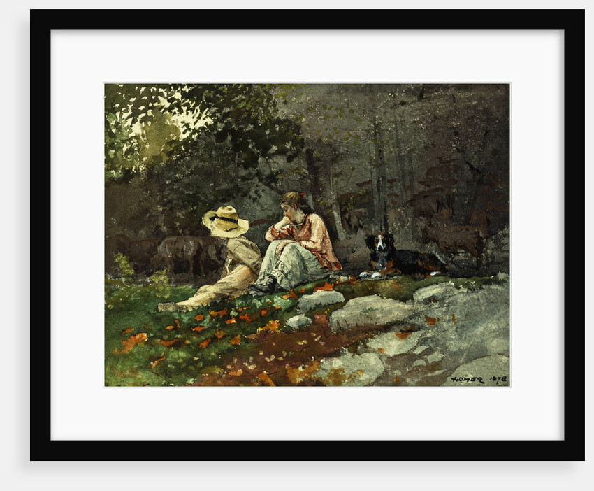 Flock of Sheep, Houghton Farm by Winslow Homer