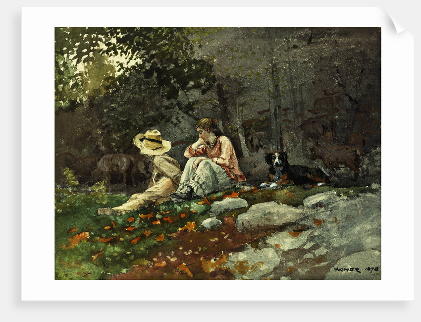 Flock of Sheep, Houghton Farm by Winslow Homer