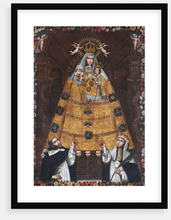 Our Lady of the Rosary with Saint Dominic and Saint Rose by Anonymous