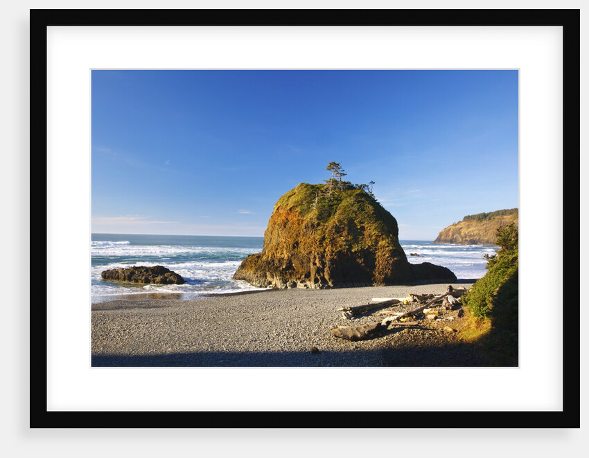 Rock formations at Short Beach with Cape Meares, Oregon, USA by Anonymous