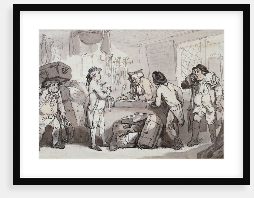 The Coach Booking Office by Thomas Rowlandson