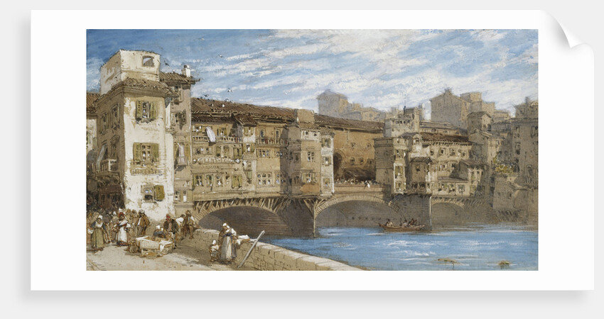 The Ponte Vecchio, Florence by William Callow