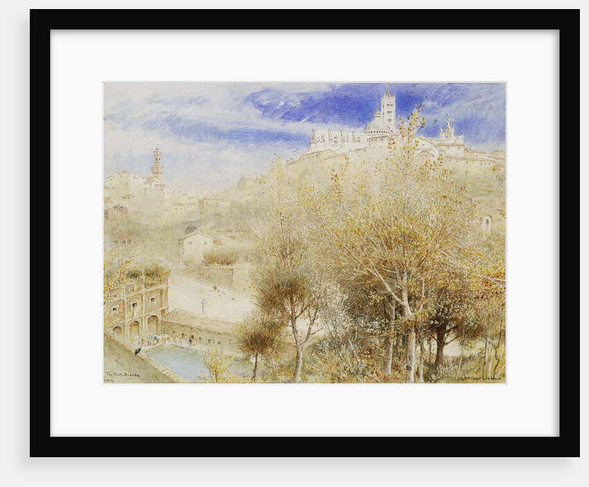 The Fonte Branda, Siena by Albert Goodwin