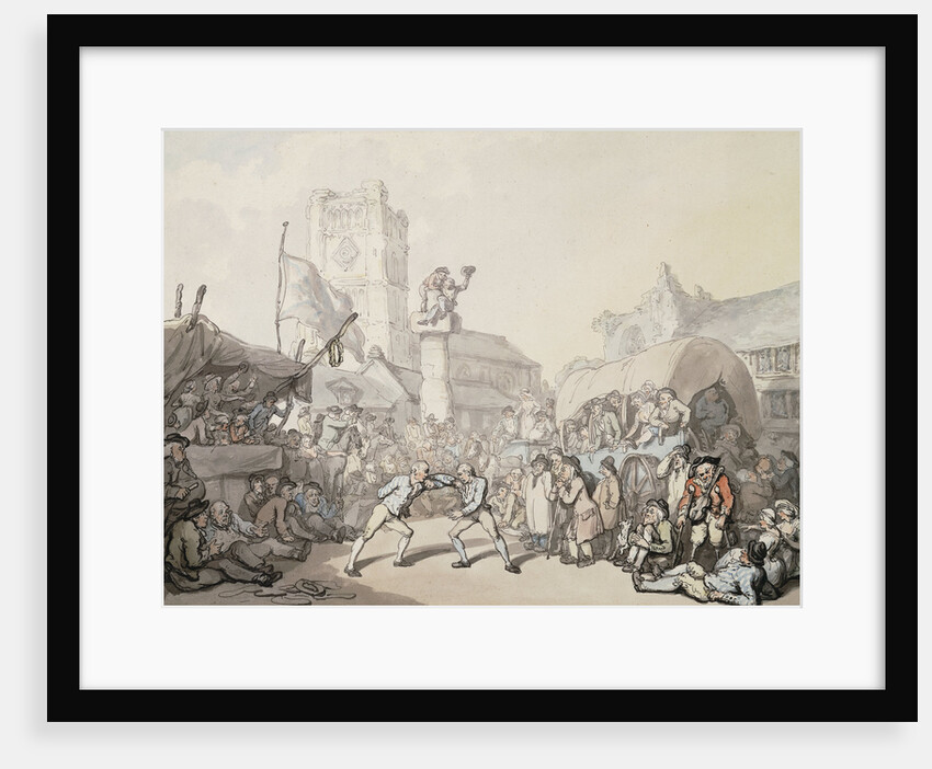 A Cornish Wrestling Match by Thomas Rowlandson