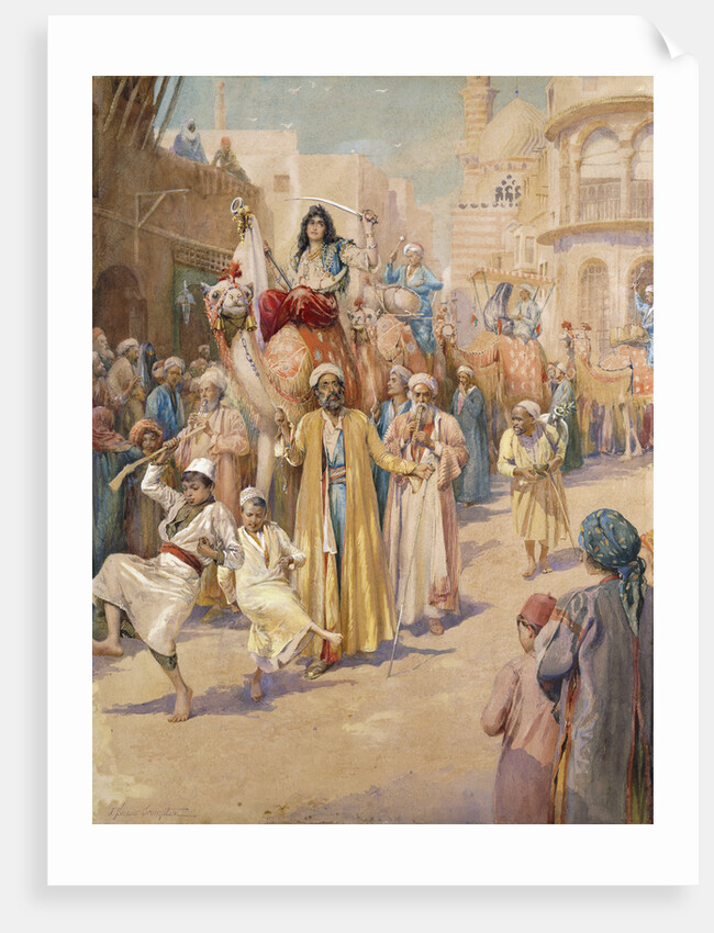 An Arab Wedding Procession Through Cairo by James Shaw Crompton