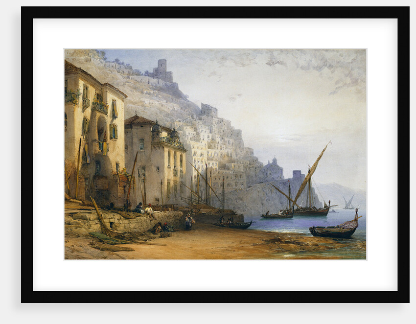 Amalfi from the Shore - A Summer's Morning by William Callow