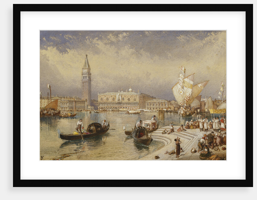 The Doge's Palace, Venice, from the Steps of San Giorgio Maggiore by Myles Birket Foster