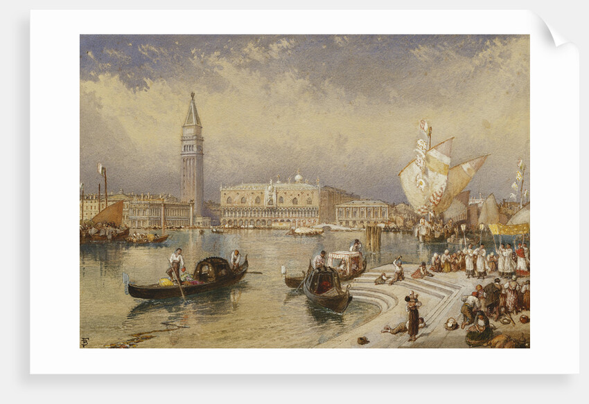 The Doge's Palace, Venice, from the Steps of San Giorgio Maggiore by Myles Birket Foster