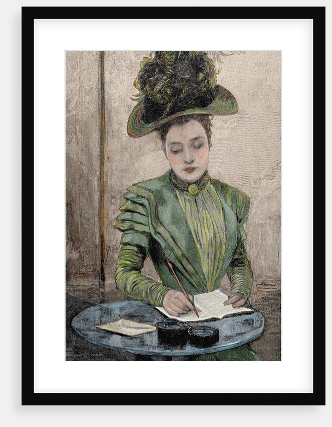 Lady writing a letter by Anonymous