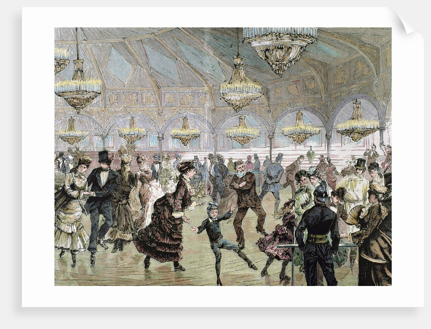 Circle of skaters in the circus of the Champs Elysees in Paris by Anonymous