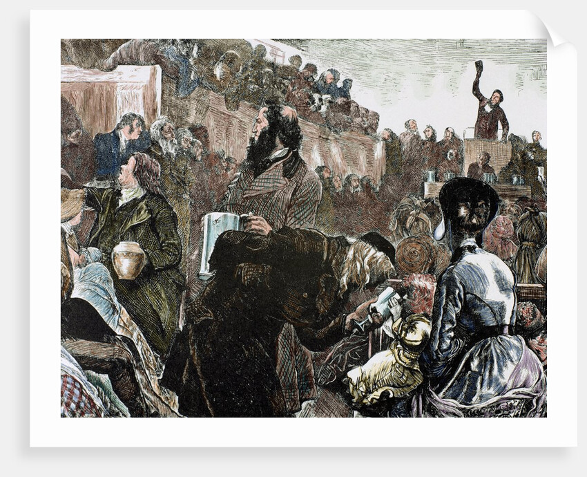 Mormon church service in the Tabernacle by Anonymous