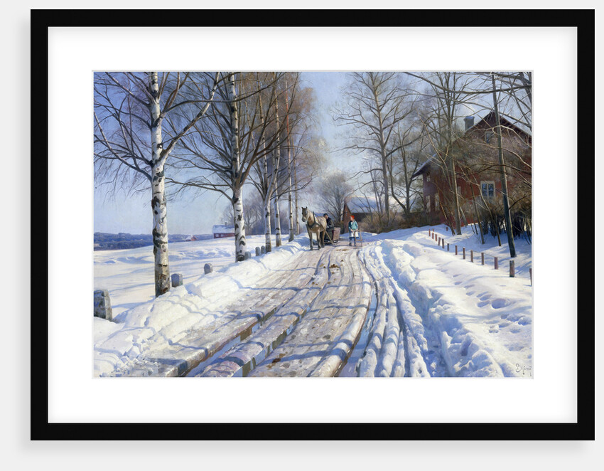 Winter Scene, Dalarne by Peder Monsted