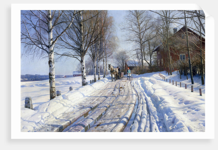 Winter Scene, Dalarne by Peder Monsted