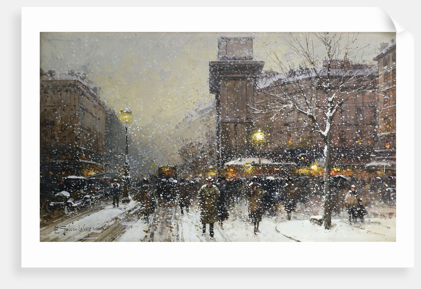 La Porte St. Martin, Paris by Eugene Galien-Laloue