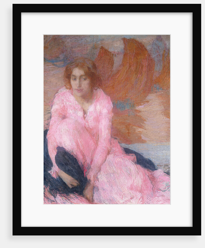 The Pink Dress by Edmond Francois Aman-Jean