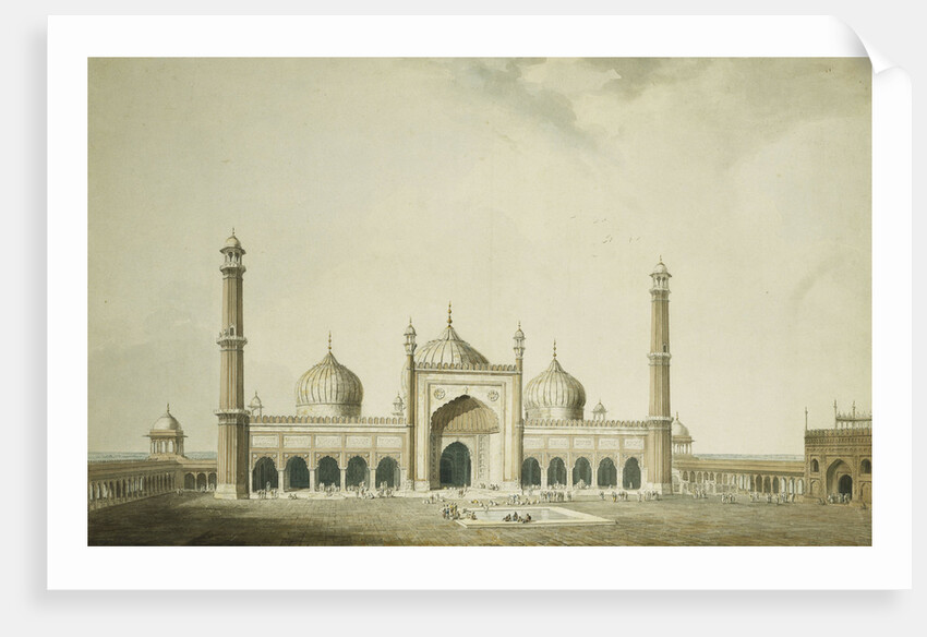The Jama Masjid, Delhi by William Daniell