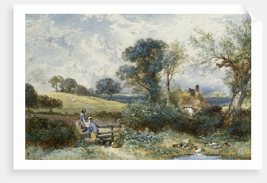 By the Duck Pond by Myles Birket Foster