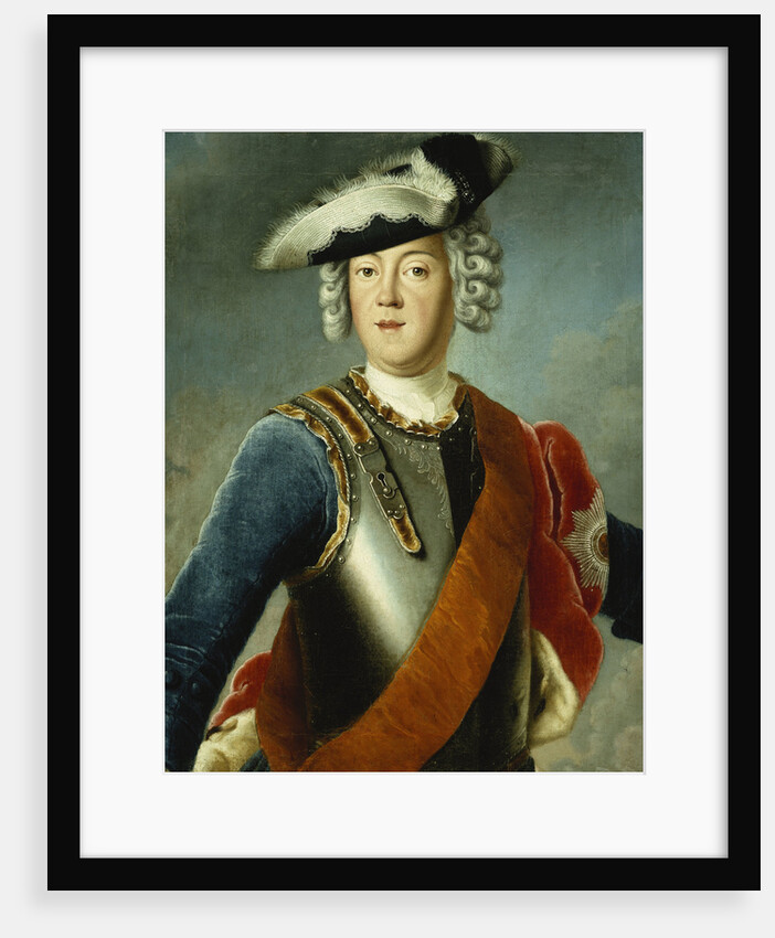 Portrait of a Gentleman, Said to be August William, Half Length, Wearing a Blue Jacket, White Shirt, and Armour Breast Plate by Anonymous