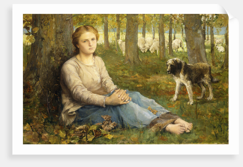 A Shepherdess and Her Flock by John MacAllan Swan