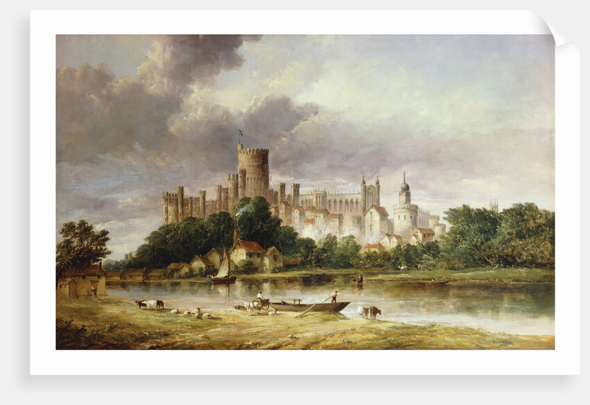 A View of Windsor Castle from the Brocas Meadows by Alfred Vickers