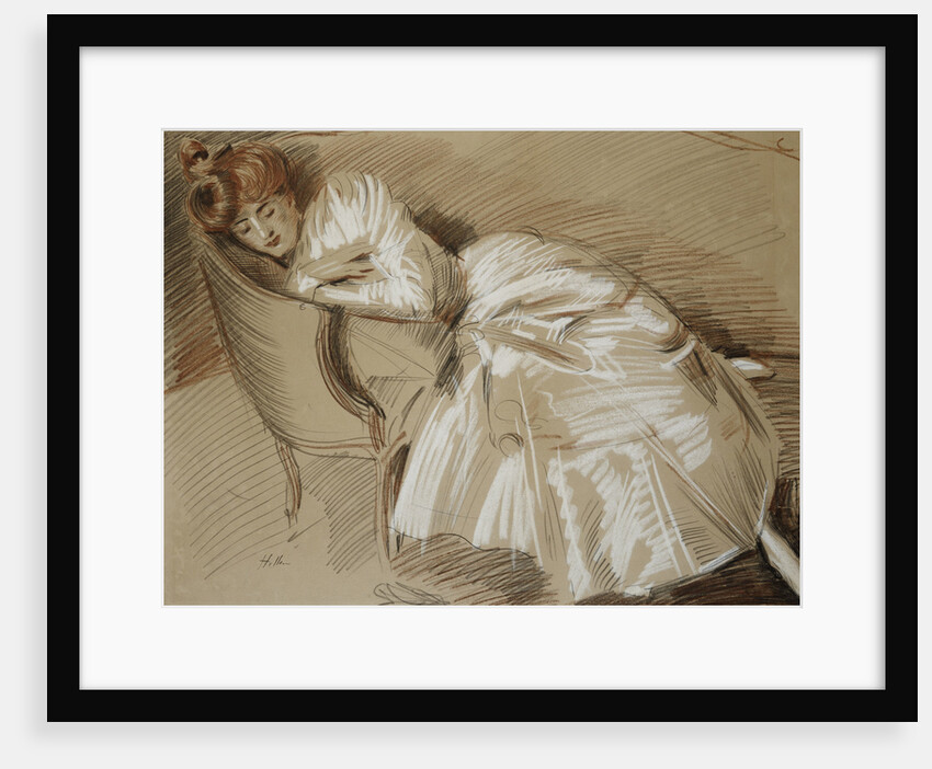 Madame Helleu Reclining on a Chaise-Longue by Paul Cesar Helleu