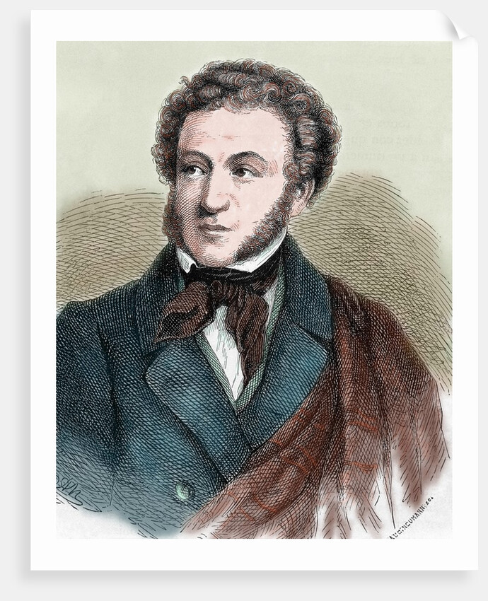 Pushkin, Aleksandr Sergeevic (1799-1837). Russian poet by Anonymous