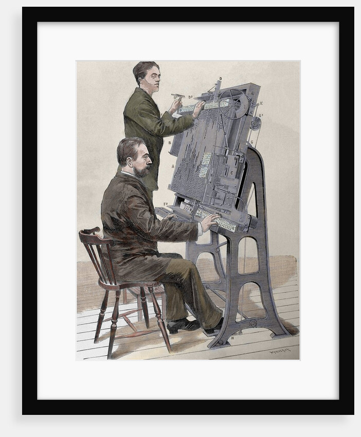 Typographic composing new machine by Anonymous