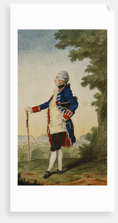 The Baron de Bombelles in the Tuileries by Louis de Carmontelle