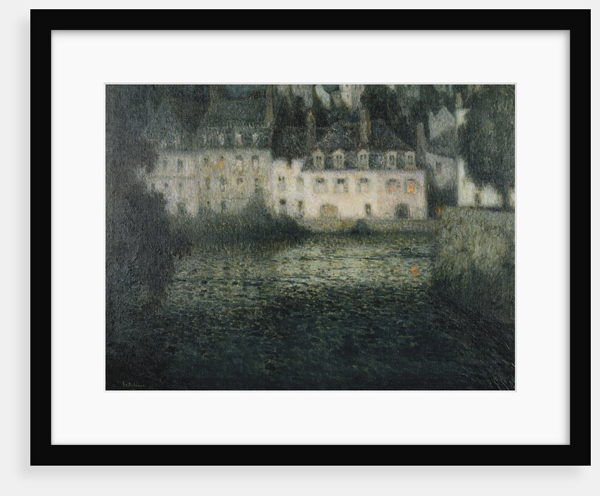 House on the River in the Moonlight by Henri Le Sidaner