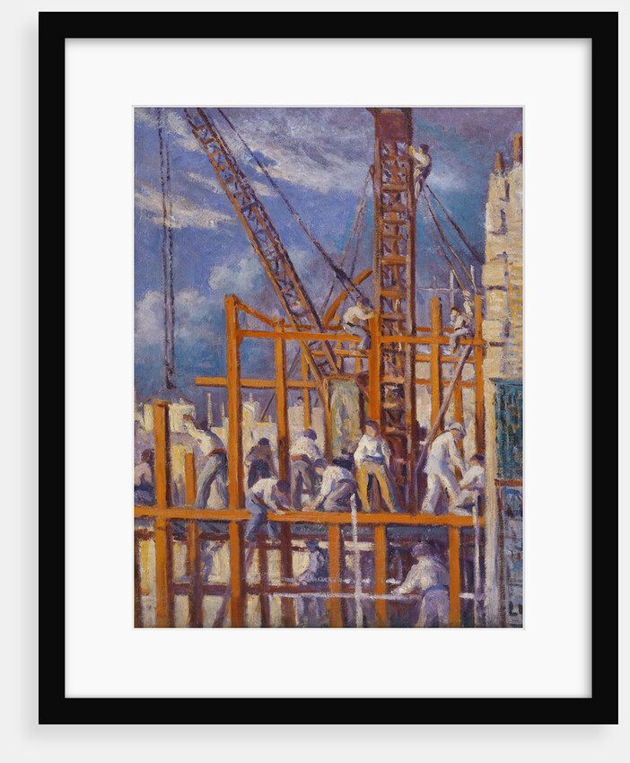 The Building Sites of Paris, Boulevard de la Madeleine by Maximilien Luce
